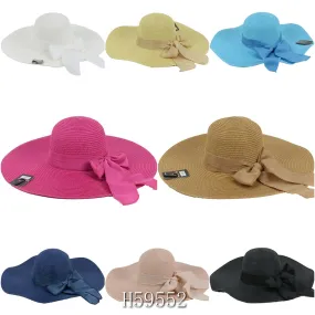 Wholesale Summer Straw Wide Brim Bucket Hats H59552