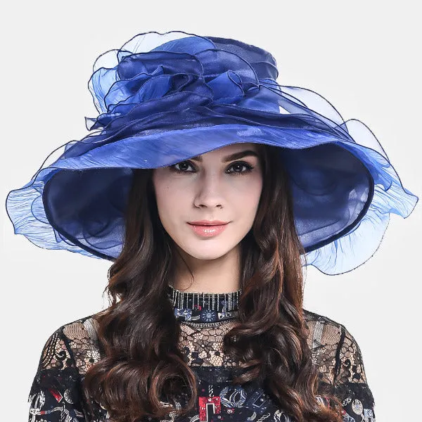 Women Organza Church Derby Hats S611